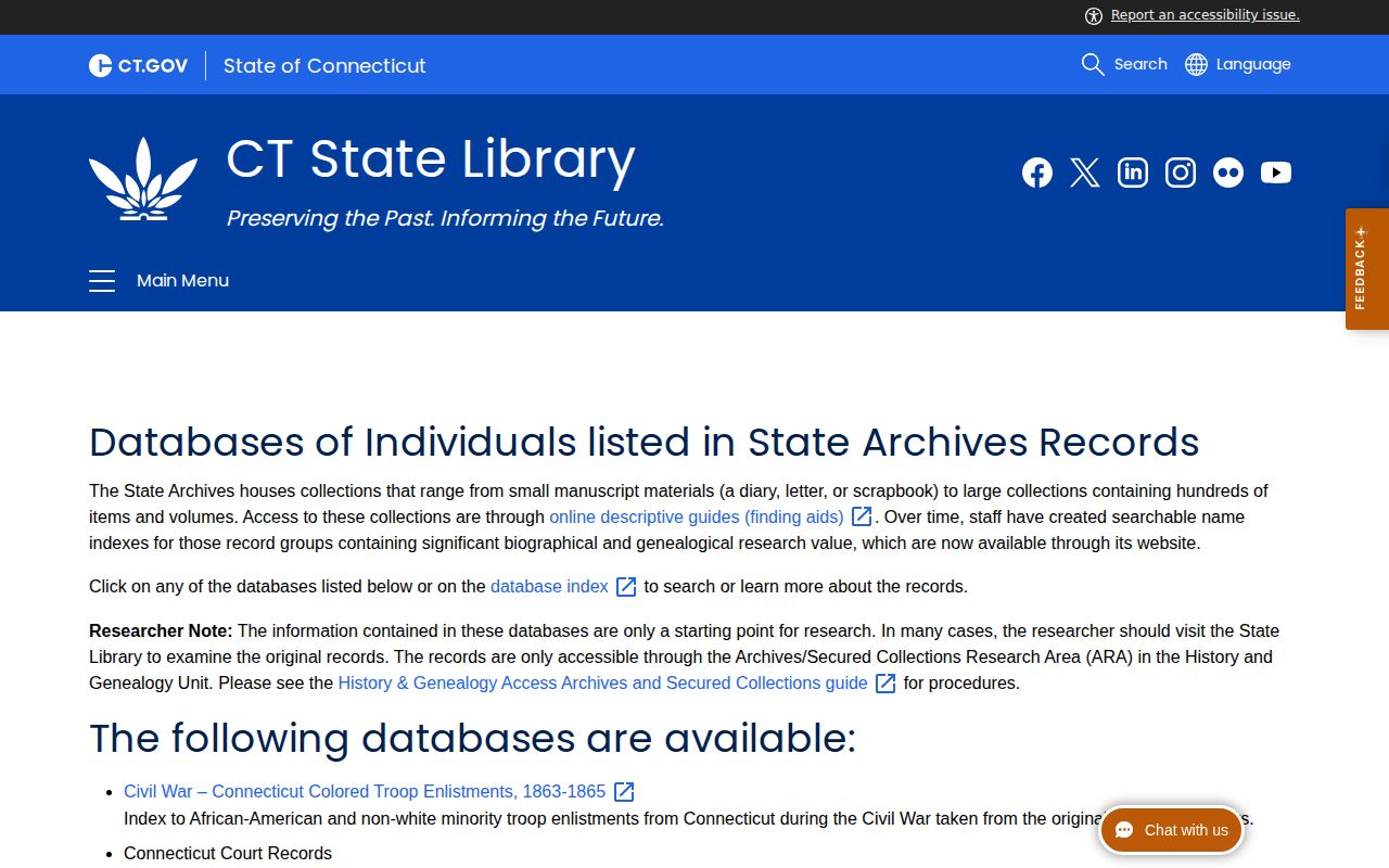 Connecticut State Archives individual-name database for Wethersfield Prison Records, 1800 to 1903